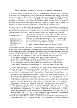 On the inquisitive potential of propositional attitude