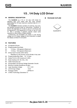 NJU6535 1/3 , 1/4 Duty LCD Driver
