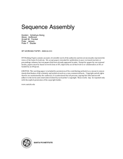 Sequence assembly - Santa Fe Institute