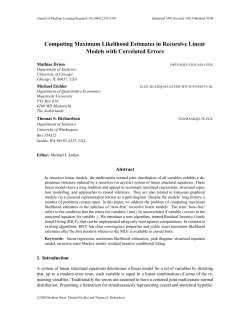 Computing Maximum Likelihood Estimates in Recursive Linear