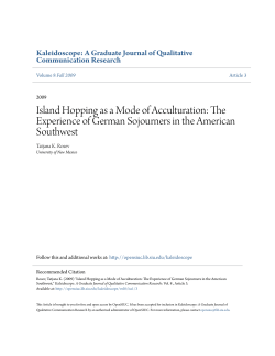 Island Hopping as a Mode of Acculturation: The