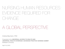 nursing human resources: evidence required for change a global