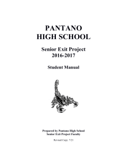 2016-17 Senior Exit Project Packet