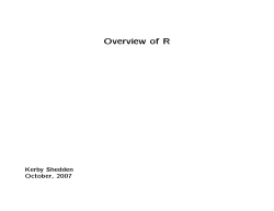 Overview of R