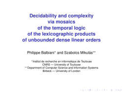 Decidability and complexity via mosaics of the