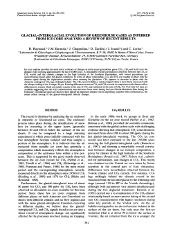 glacial-interglacial evolution of greenhouse gases as inferred from