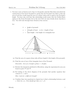 PS 5: The Golden Ratio and Gnomons