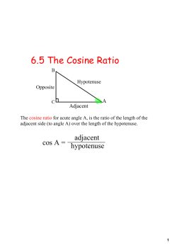 6.5 The Cosine Ratio - McVittie