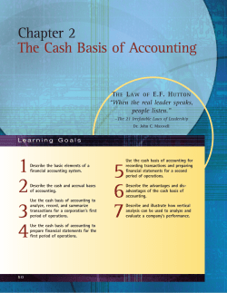 Chapter 2 The Cash Basis of Accounting