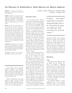 In Mexico, &hellip; the prevalence of hypertension nationally is