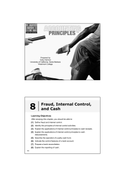 Fraud, Internal Control, and Cash