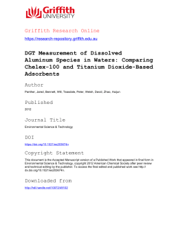 DGT Measurement of Dissolved Aluminum Species in Waters