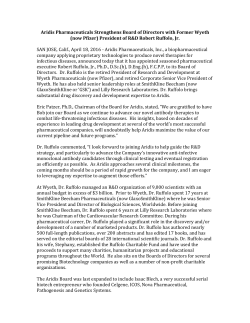 now Pfizer - Aridis Pharmaceuticals