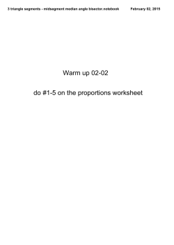 3 triangle segments - midsegment median angle