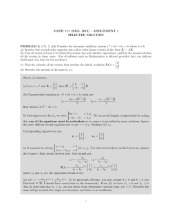 MATH 111 (FALL 2013) - ASSIGNMENT 1 SELECTED SOLUTION