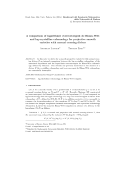 manuscript - Rendiconti del Seminario Matematico della Universit&agrave;