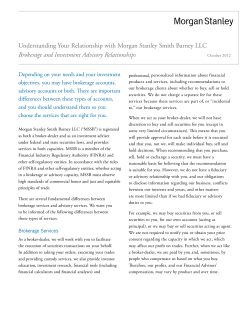 Understanding Your Relationship with Morgan Stanley Smith