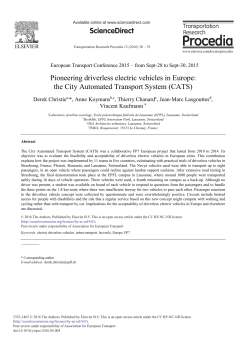 Pioneering driverless electric vehicles in Europe: the City Automated