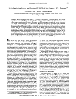 High-Resolution Proton and Carbon- 13 NMR of
