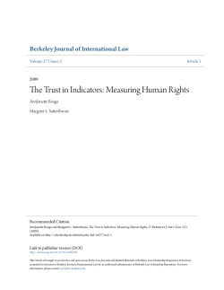 The Trust in Indicators: Measuring Human Rights