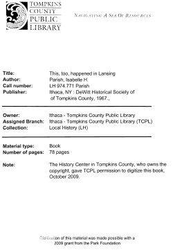 Document - Tompkins County Public Library