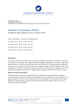 Minutes - PDCO minutes of the 24-27 January - EMA