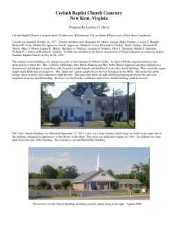 Corinth Baptist Church - Heritage Public Library