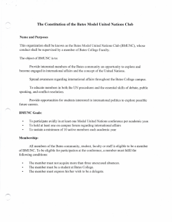 The Constitution of the Bates Model United Nations