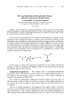 SN2 Reactions with Carboxylic Esters. Selective cleavage of methyl