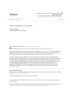 Ondaatje`s The English Patient and Rewriting History - Purdue e-Pubs