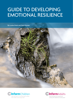 Guide to Emotional Resilience - Irish Association Of Social Workers