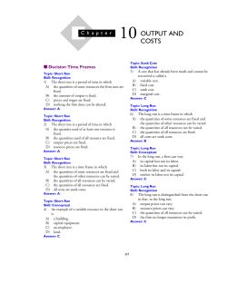 10OUTPUT AND COSTS