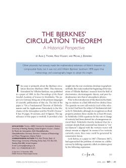 the bjerknes` circulation theorem