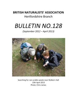 Bulletin 128 - The British Naturalists` Association