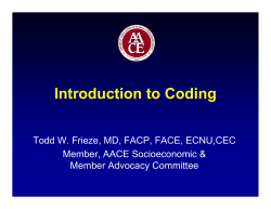 Introduction to Coding - American Association of Clinical