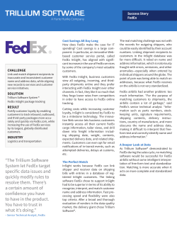 Success Story - Trillium Software