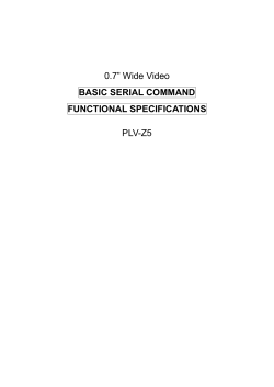 basic serial command functional specifications