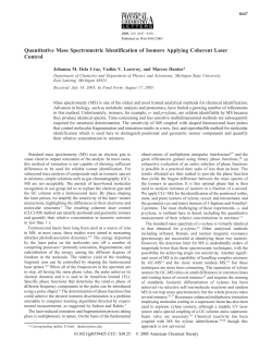 Quantitative Mass Spectrometric Identification