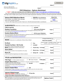 Slideshow Movie Deluxe Worksheet PDF