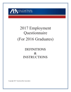 ABA 2017 Employment Questionnaire