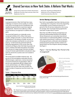 Shared Services in New York State