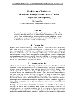 The Physics of E-Guitars: Vibration &ndash; Voltage &ndash; Sound wave