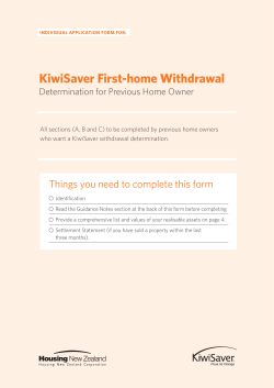 KiwiSaver First-home Withdrawal