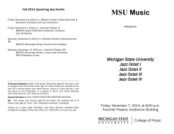 Jazz Octets - MSU College of Music