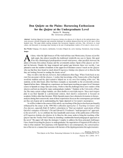 Don Quijote on the Plains: Harnessing