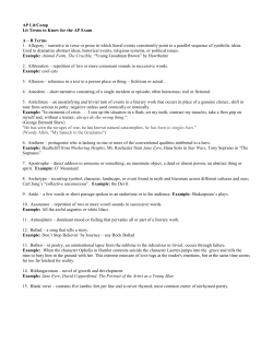 AB Literary Terms