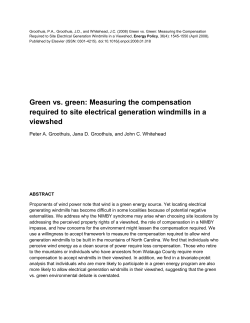 Green vs. green: Measuring the compensation required