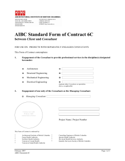 AIBC Standard Form of Contract 6C