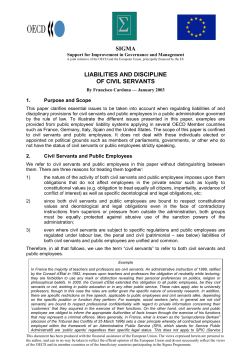 Liabilities and Discipline of Civil Servants - sigma