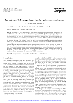 Formation of helium spectrum in solar quiescent prominences